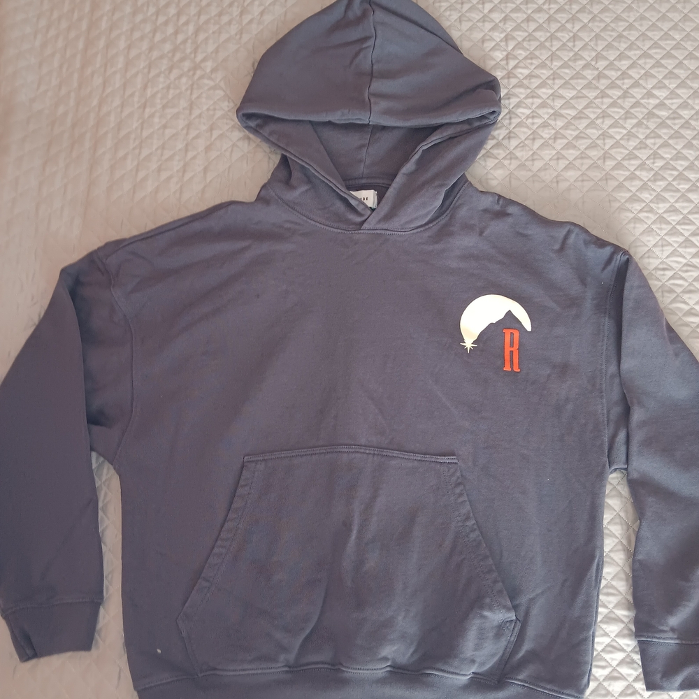 Rhude Oversized Ash Blue Hoodie